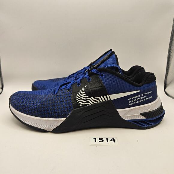 NIKE MEN\'S 9.5 METCON 8 OLD ROYAL BLUE WHITE BLACK RUNNING SNEAKERS DO9328-400 main image 5